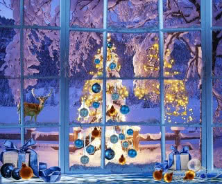 Christmas Tree Window